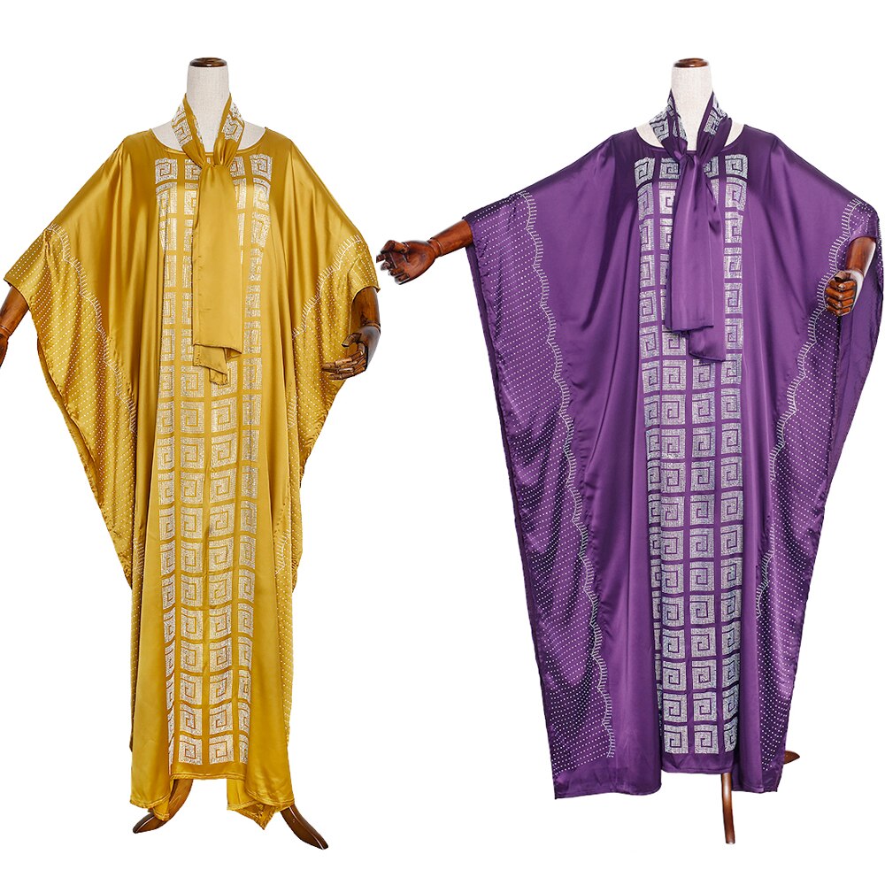 Md Afrikaanse Jurken Voor Vrouwen Ankara Lange Jurk Plus Size Bazin Dashiki Gewaad Zuid Afrca Dames Kleding Boubou headtie
