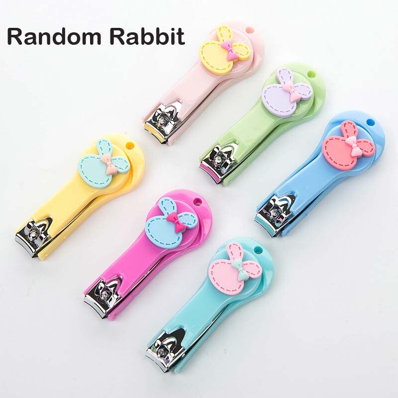 Coupe-ongles avec couvercle pour bébé, 1 pièce, couronne, enfants, doigts, orteils, outil de manucure, soins des ongles pour enfants: Random 1Pcs Rabbit
