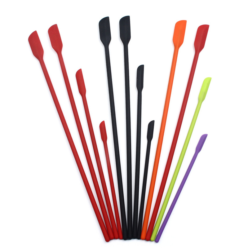 4Pcs/Set Mini Silicone Spatula Set Small Rubber Spatula Makeup Tiny Scraper Mixing Thin Jar Scraper Kitchen Bottles Sculpture