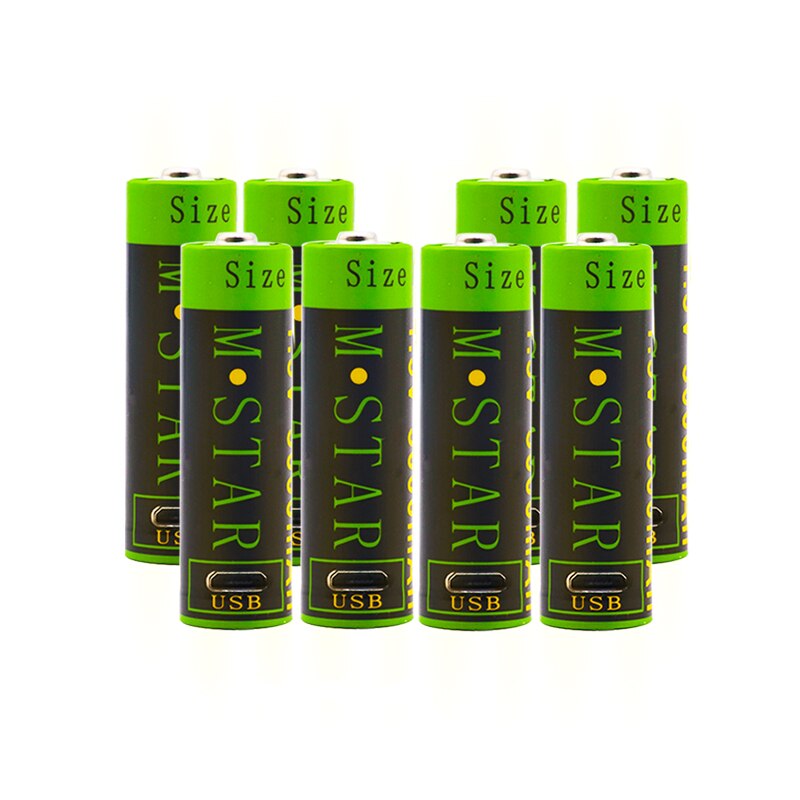 Batteria AA Ricaricabile - 3000mAh Li-ion Polimero - Carica USB - Singola, 2, 3 o 4 Pezzi