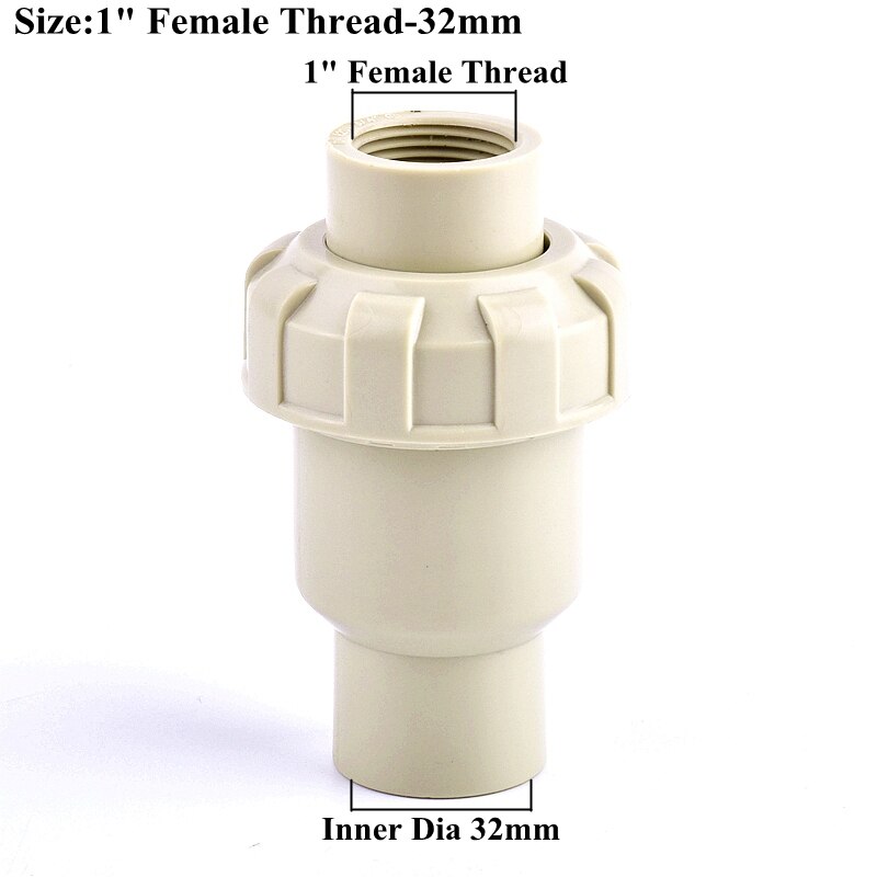 20~63mm PPH Check Valve, Sewer Pipe Drain One Way Non Return Flap Valve General Garden Watering Irrigation Water Pipe Connector: Silver