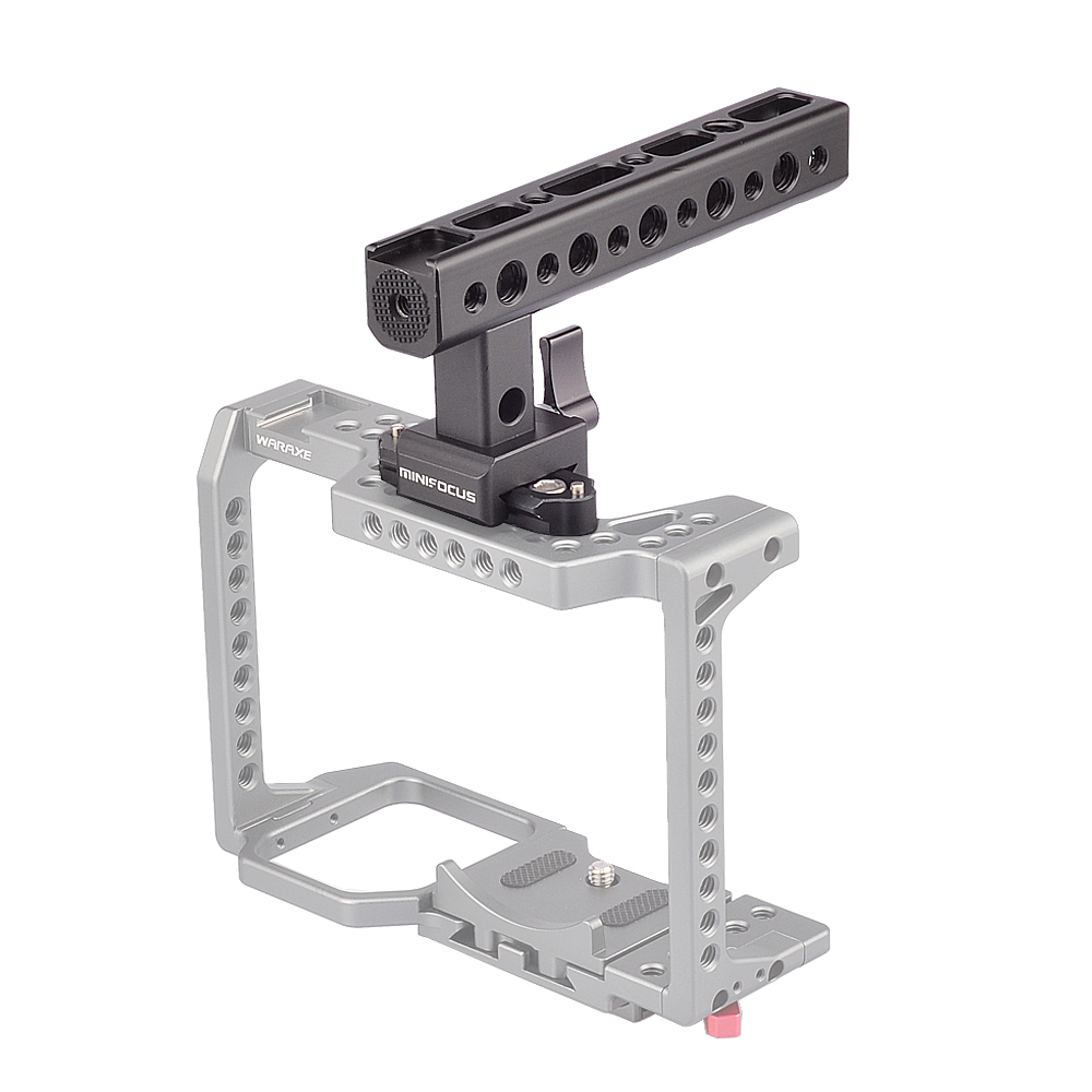 Camera QR NATO Top Kaas Handvat Veiligheid Rail Grip met Schoen Mount voor DSLR Camera/Camcorder/Actie Camera kooi