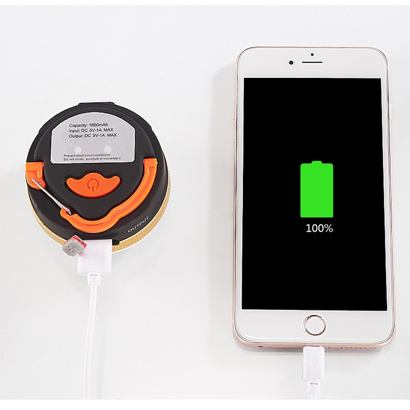 Batteri eller usb-ladning ledet bærbar lanterne ledet camping telt lys med magnet hengende eller magnetisk ledet arbeidslampe