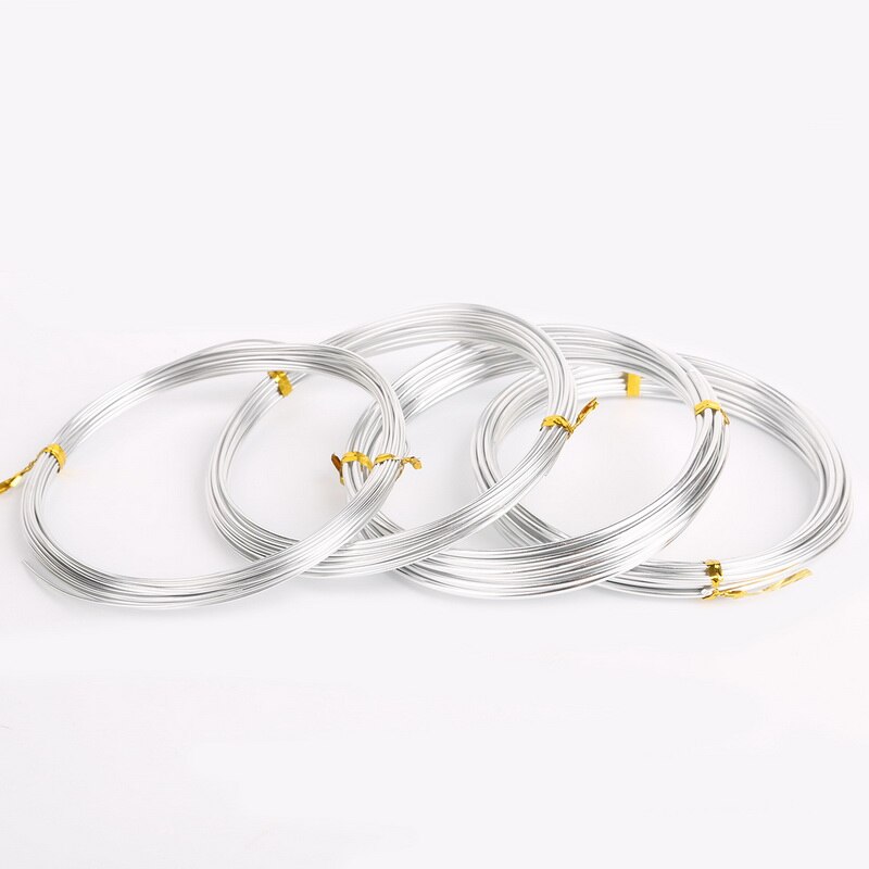 Silver Flat&Round aluminum Wire Soft Metal Floristry Wire For DIY Jewelry Findings & Craft Making