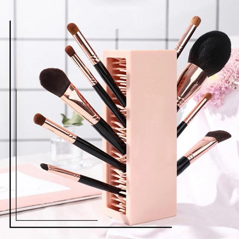 Silicone Makeup Brush Holder Dust-proof Brush Box Makeup Holder Women Brush Organizer Cosmetic Storage Makeup Case Makeup Tools