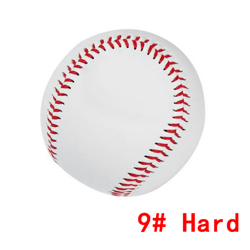 Universele 9 # Handgemaakte Baseballs Pvc & Pu Bovenste Hard & Soft Baseball Ballen Softbal Bal Training Oefening Baseball Ballen Sales: Hard  72mm