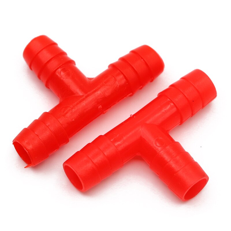 100Pcs Drinknippel Tee Buis Connector Diameter 8Mm Plastic Konijn Kip Kwartel Duiven Huisdieren Aansluitleiding Boerderij Apparatuur: Red