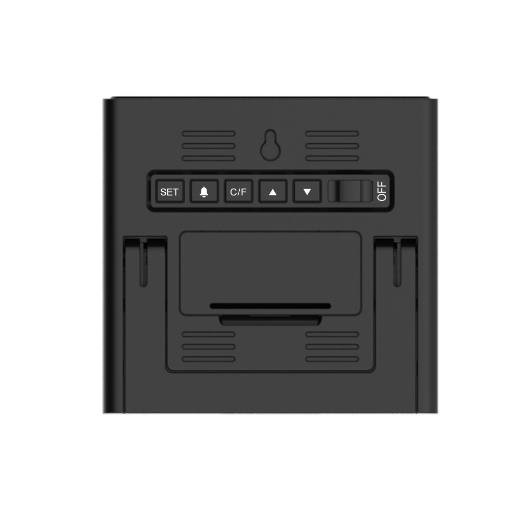 Baldr Digital Clock Alarm Snooze Table Calendar Watch Timer Indoor Humidity Sensor Bedroom Wall LCD Backlight Thermometer Clock