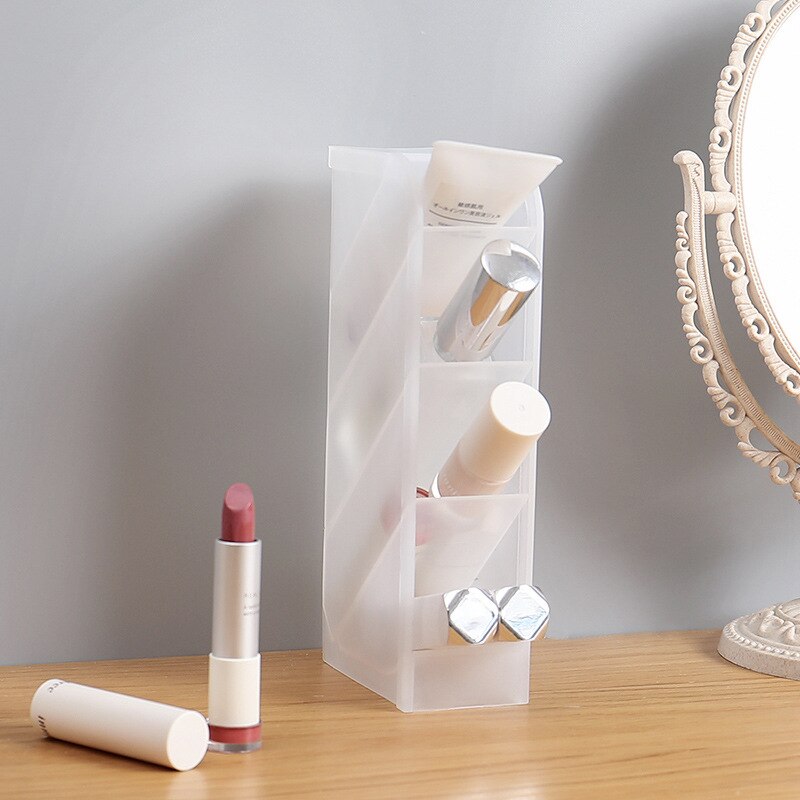 Lipstick Storage Box Popular Transparent Acrylic Desktop Finishing Storage Box Counter Household Lipstick Display Stand: 4 layers