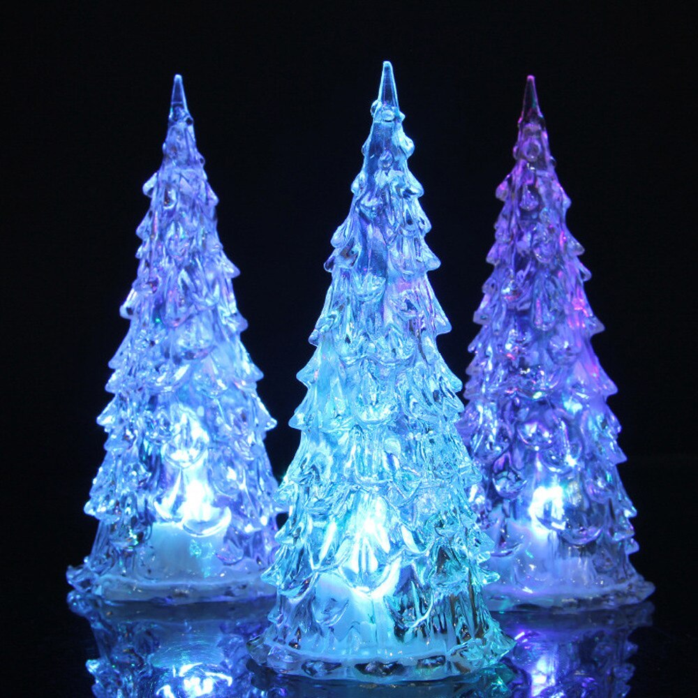 Christmas Tree Night Light Party Home Desk OrnamentsChristmas Tree Colorful LED Acrylic Night light Christmas Decoration