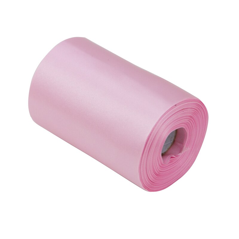 (20 meter/rol ) 100mm enkelzijdig satijnen lint band decoratie kerstlint kant: Roze