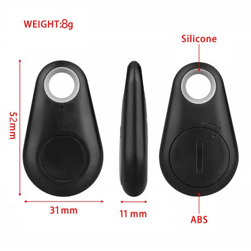 Mini Bluetooth inteligente Anti pérdida de dispositivo Bluetooth 4,0 de bajo consumo de energía del teléfono móvil equipaje Pet clave de