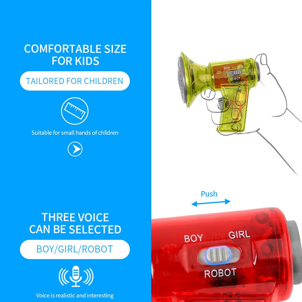 Grappige Multi Voice Changer Versterker 3 Verschillende Stemmen Fun Speelgoed Speaker Kids Educatief Kinderen Speelgoed