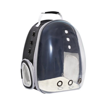 Kat Zak Ademend Draagbare Pet Carrier Capsule Zak Outdoor Rugzak Voor Kat En Hond Transparante Ruimte Kleine Hond Rugzak: Black