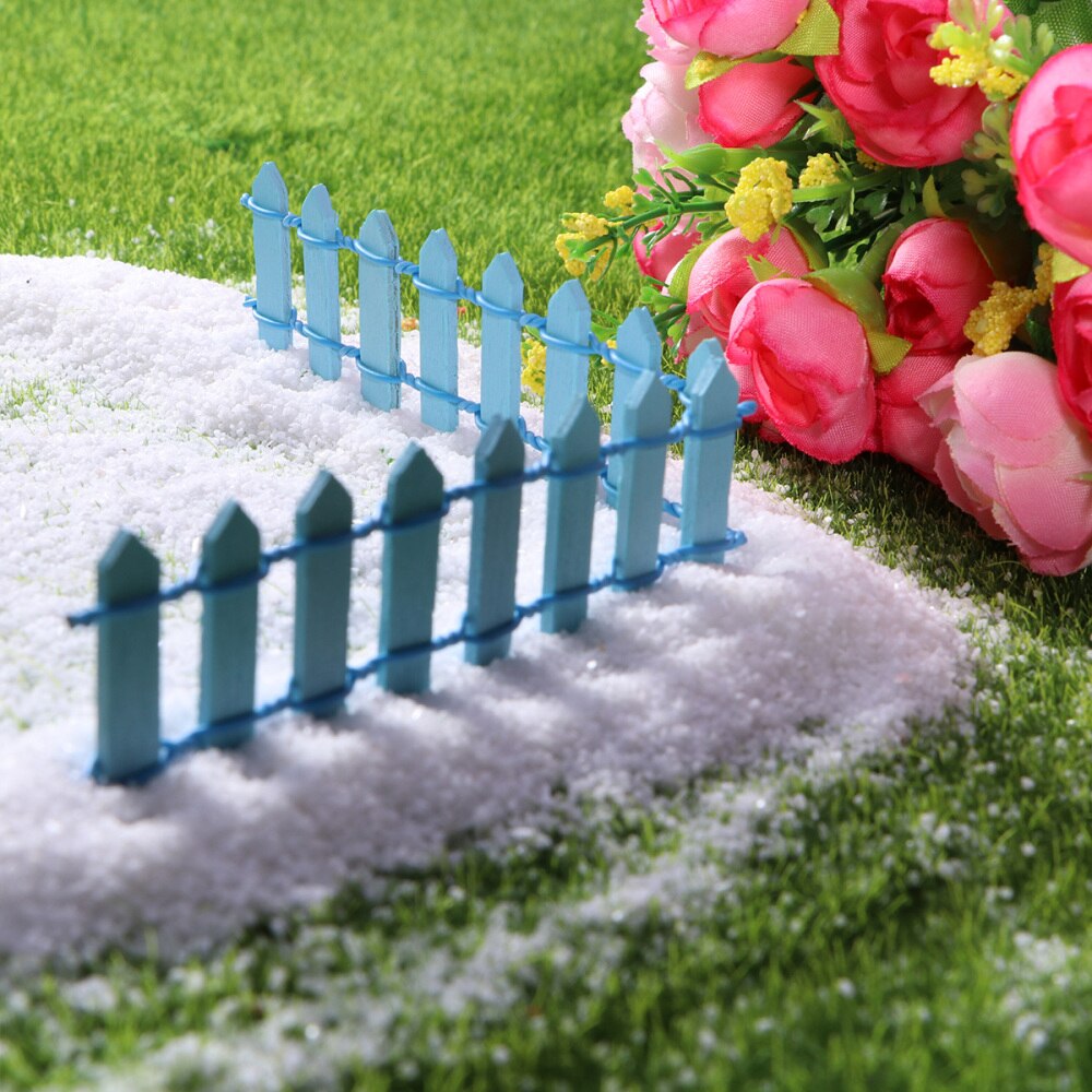 10Pcs Mini Small Wood Fence DIY mini house Fairy Garden Micro Plant Pot Decor Bonsai Terrarium Ornament ): As Shown 1