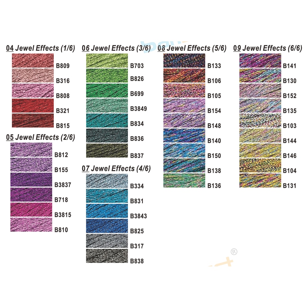 Sanbest Metallic Cross Stitch Thread Shiny Effect Embroidery Threads DIY Decor Hand Knitting Crafts Floss Sewing TH00042