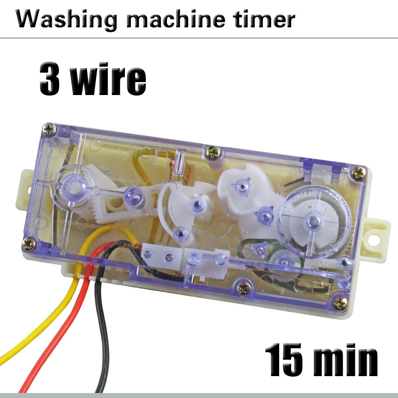 Temporizador universal de 3 líneas, doble eje, 15 minutos, para lavadora, temporizador
