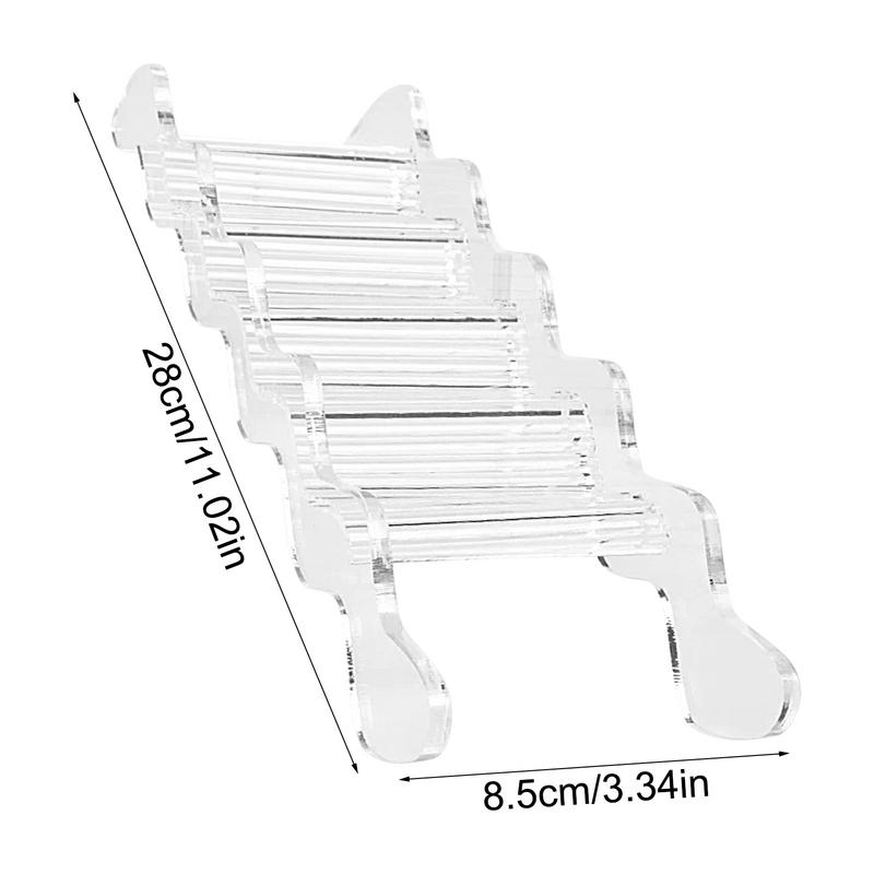 Hamster Stairs Clear Acrylic Climbing Toys For Hamsters Small Animal Ramp Hamster Furniture For Gerbils Mice Small Animals