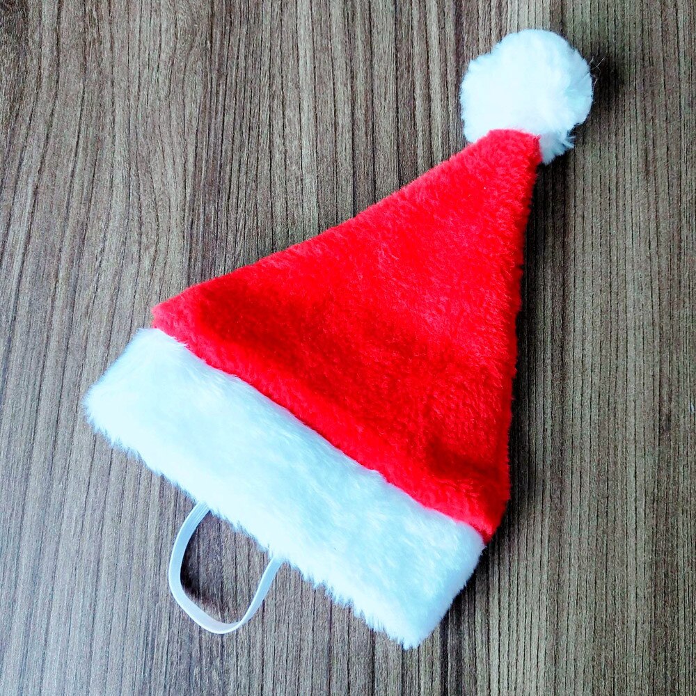 Kat Hond Santa Hoed Mantel Huisdier Cosplay Kostuum Xmas Kitten Puppy Red Caps Party Dress Up Kleding Kerst hoeden ^ 40