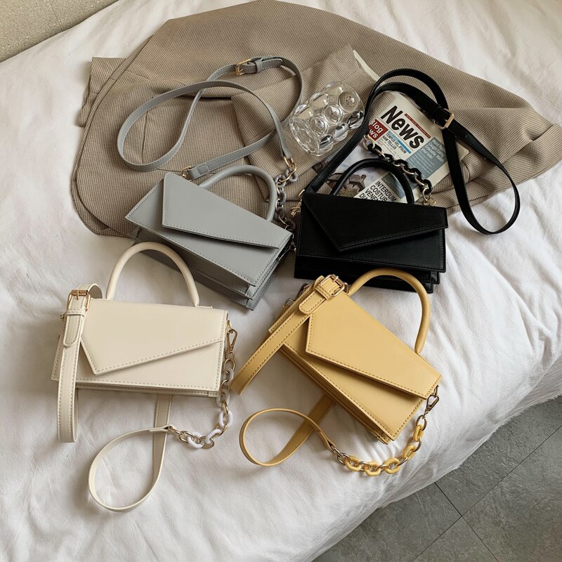 Lady Casual Flap Vierkante Zak Zomer Leer Vrouwelijke Handtas Keten Schoudertas Messenger Bag