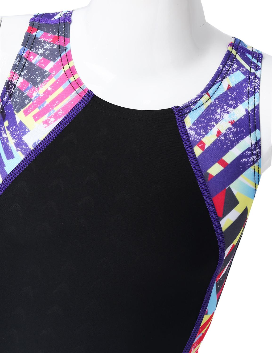 RMGVDSD Girls One Piece Swimsuit Sleeveless Boyleg Athletic Bathing Suit Competitive Swimwear Summer Sport Racerback Swimwears Girls Swimwear Swimmin