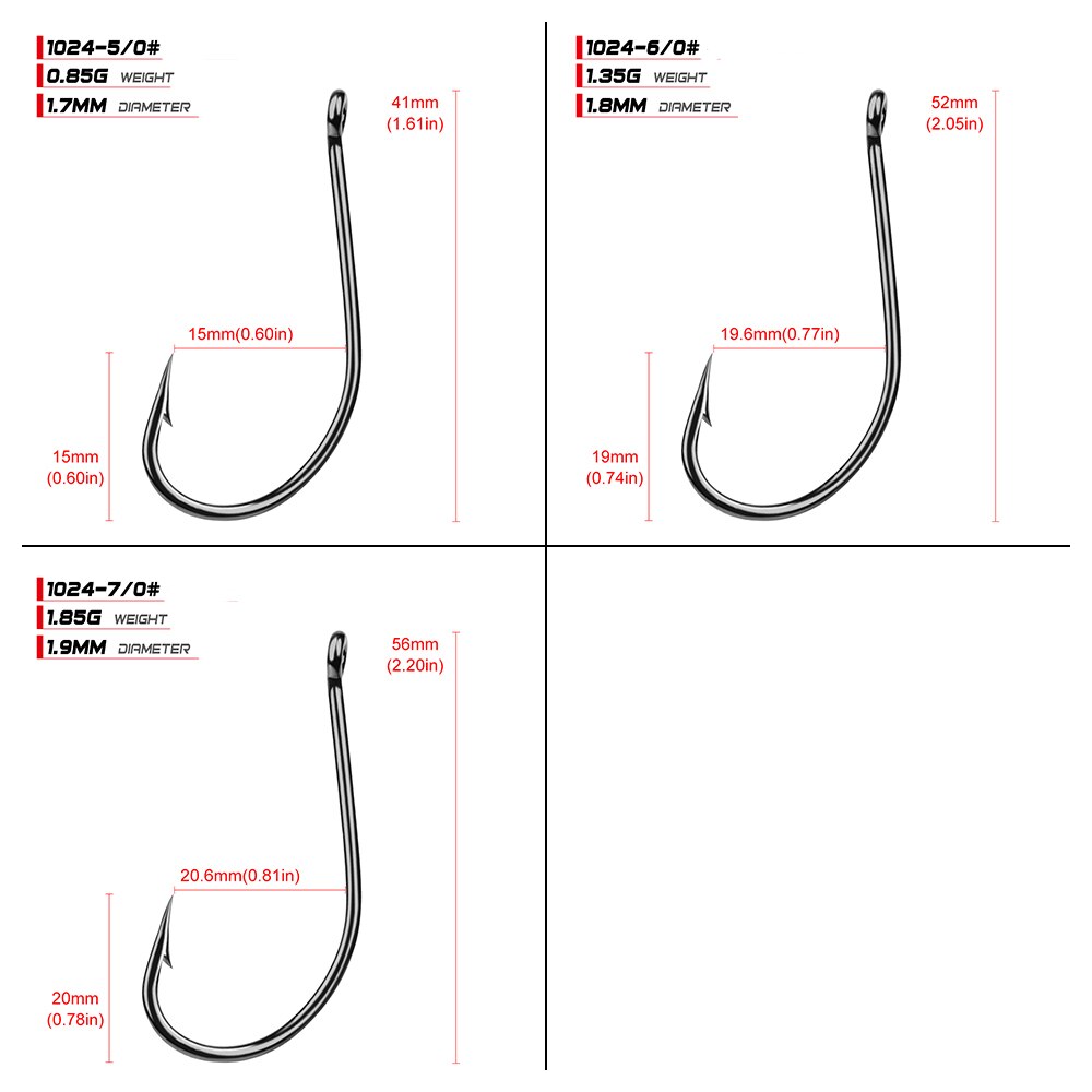 50pcs/lot Fish hook Fishing Hook High Carbon Steel 1/0#-7/0# Freshwater Fishing Bait Hook Carp Bass Pesca Tackle