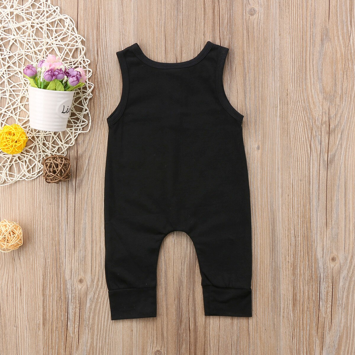 Newborn Kids Babys Girls Boys Clothes Summer Solid Sleeveless Romper Jumpsuit Harem Pants Baby Girls Boy Clothes Outfits 0-18M
