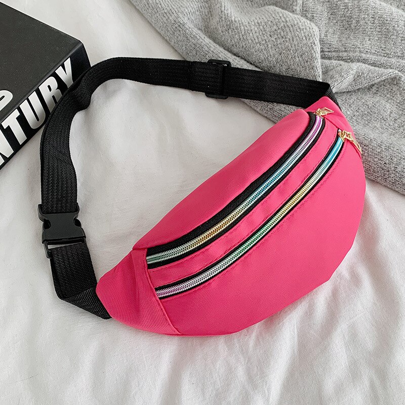 Waist Bag Leopard Fanny Pack Harajuku Style Women's Belt Bag Murse Banana Bum Bag Sling Chest Bag for Travel Dailylife: Hot Pink