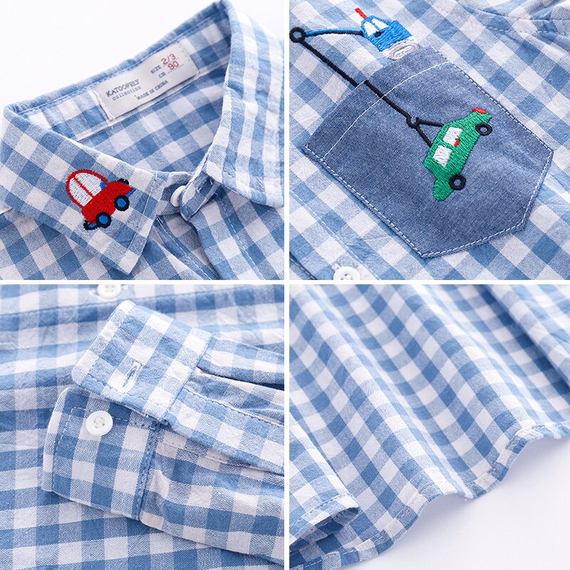 Bestickt freundlicher Hemd FRÜHLING HERBST freundlicher Karikatur Kran Hemd JUNGE MÄDCHEN 0-1 Jahre Alte Baby Kleidung