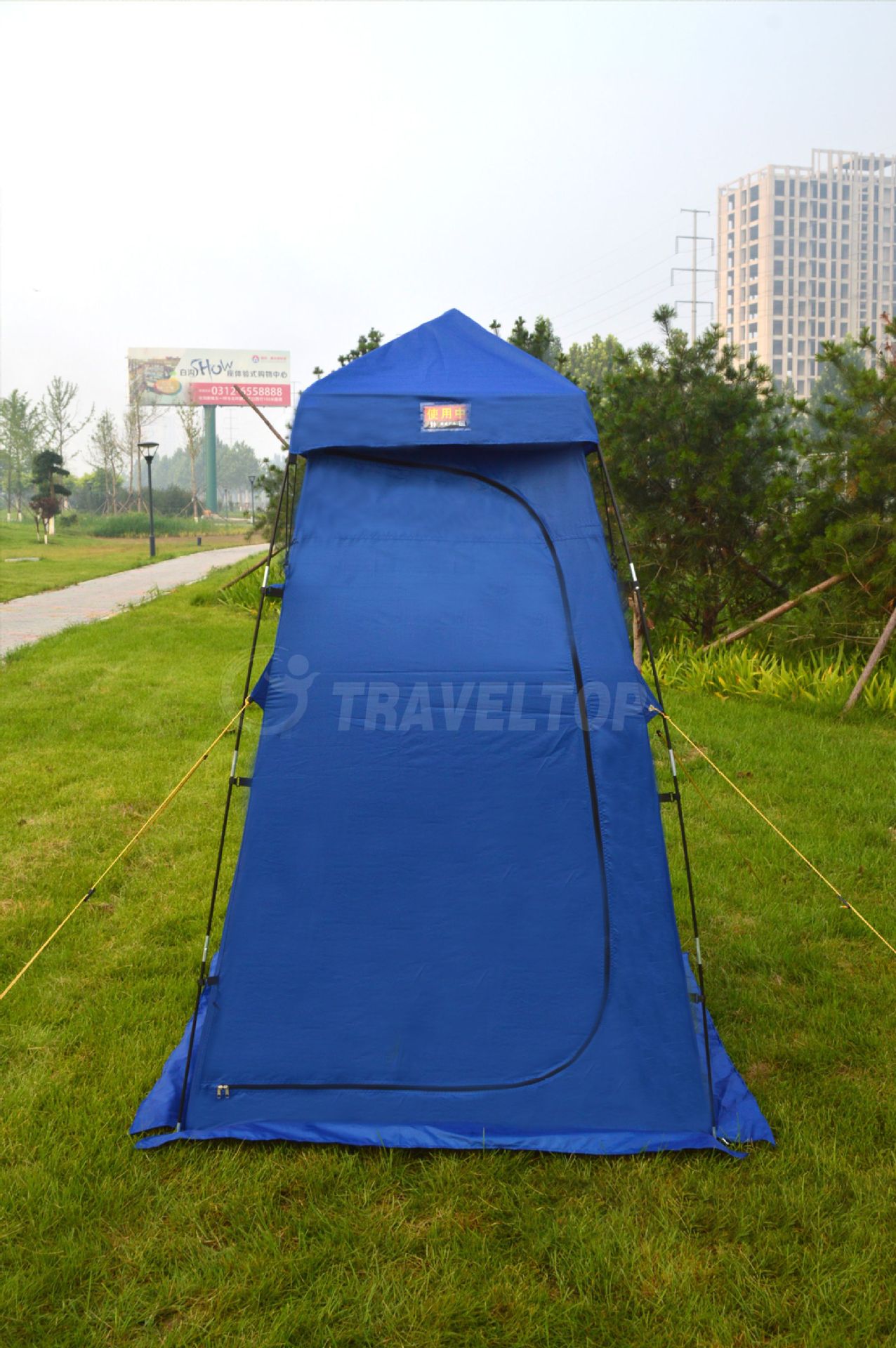 Protable Camping Tent Durable Waterproof Rainproof Sun Protection Large Space Outdoor Changing Room Shower Privacy Tent: Blue