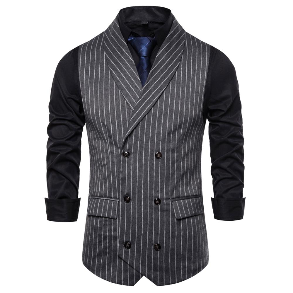 Vest i britisk stil herre slank passe kjole vester fiskebein bryllupsdress herre Vest gilet homme