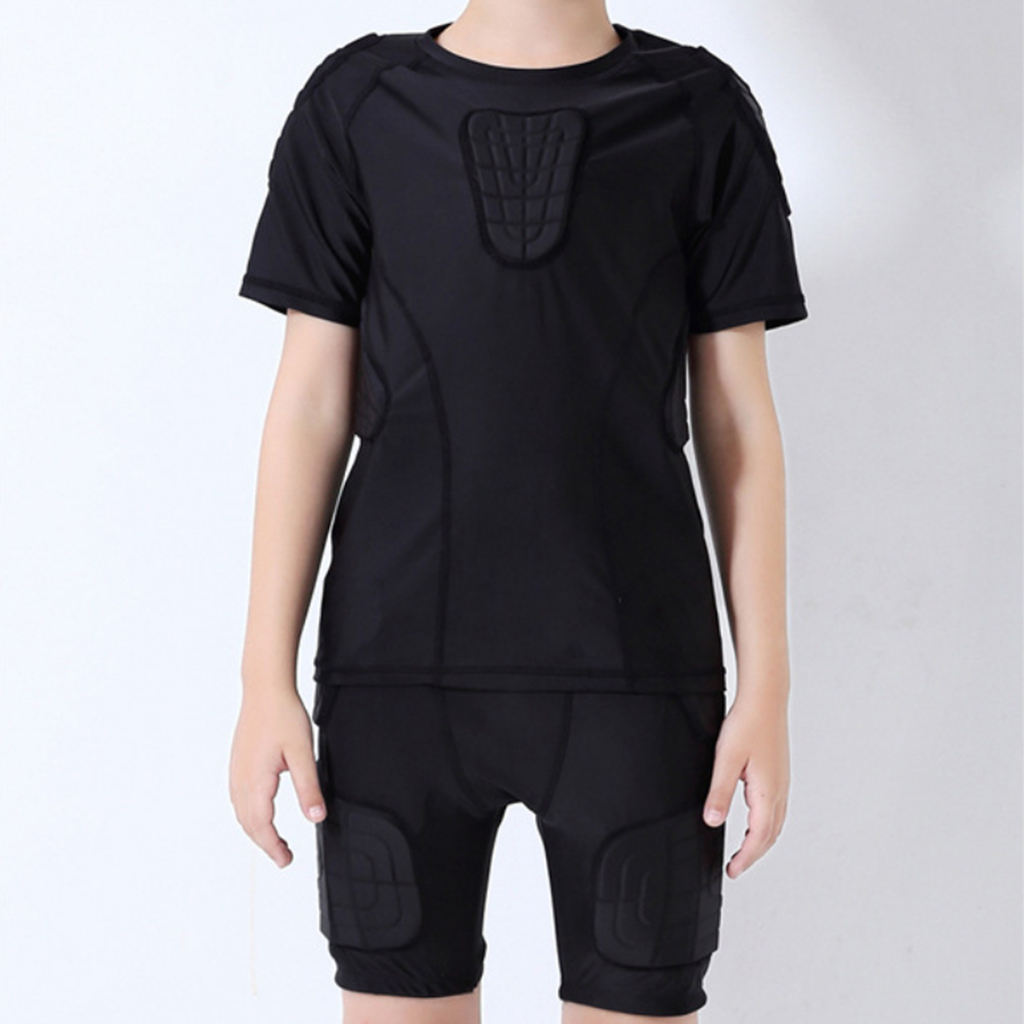 Breathable Football Padded Shirt Goalie Pad Base Layer Body Protector Guard