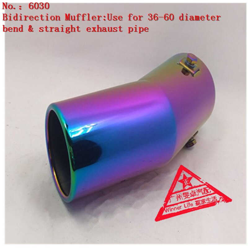 WL Molto Utile Punta di Scarico auto Piegare E Stile Diritto Universale Modificato Silenziatore finale Del Tubo del Tubo di Aspirazione 6 Centimetri per kia Peugeot