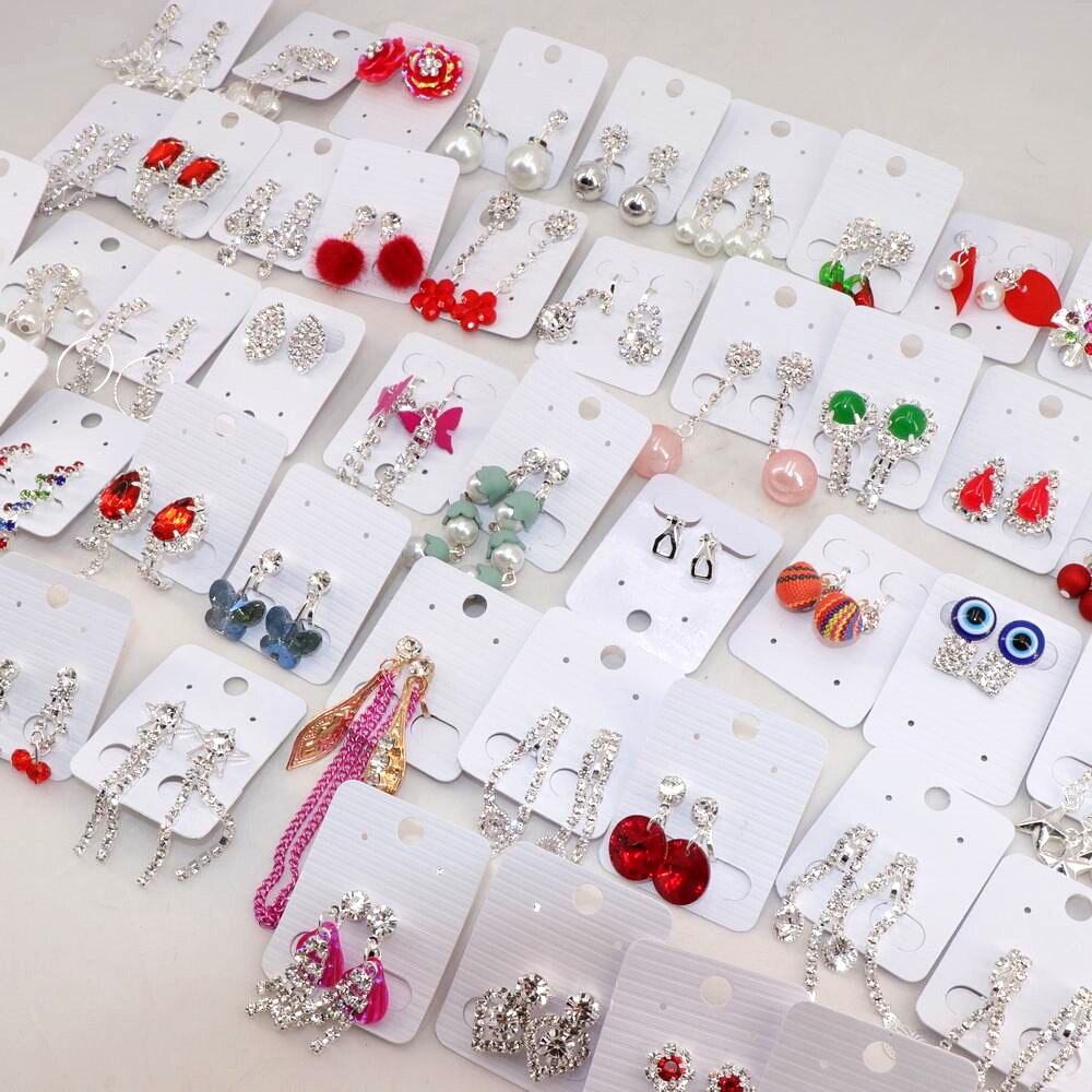 30 paare/lose Mischen Stil Nette Kristall Clip Ohrringe Für Frauen Partei Jewlery