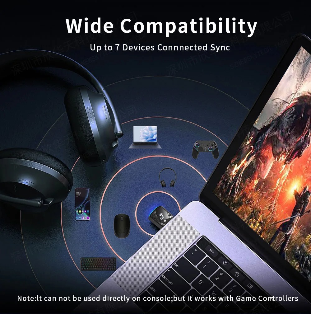 USB Bluetooth5.4 Adapter Audio Receiver Sender für PC Laptop Lautsprecher Audio Receiver Drahtlose Maus Tastatur USB Sender