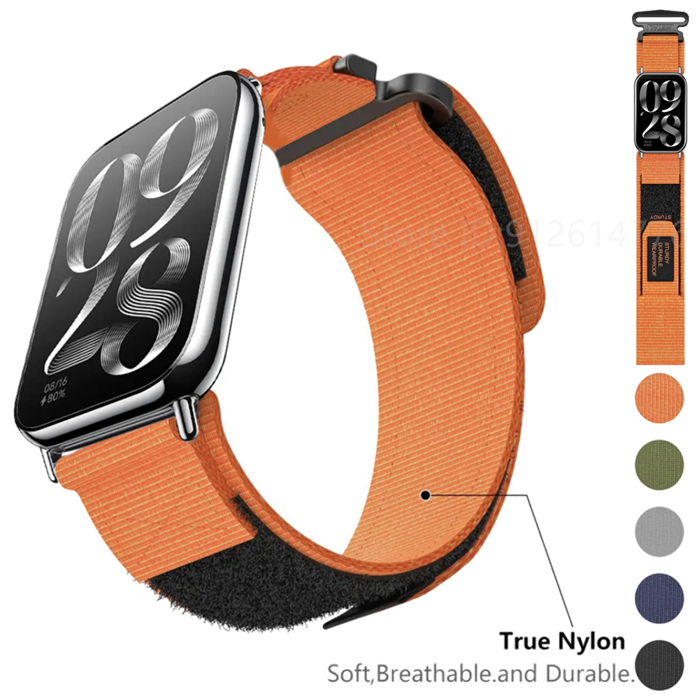 Urrem til xiaomi mi band 9 pro /8 pro nylon løkkerem armbånd armbånd til redmi watch 5 4 sports correa tilbehør