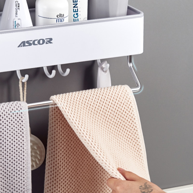 Multifunktion badeværelse arrangør hylde hjem have badeværelse tilbehør shampoo kosmetisk opbevaringsstativ bad køkken håndklæde holder