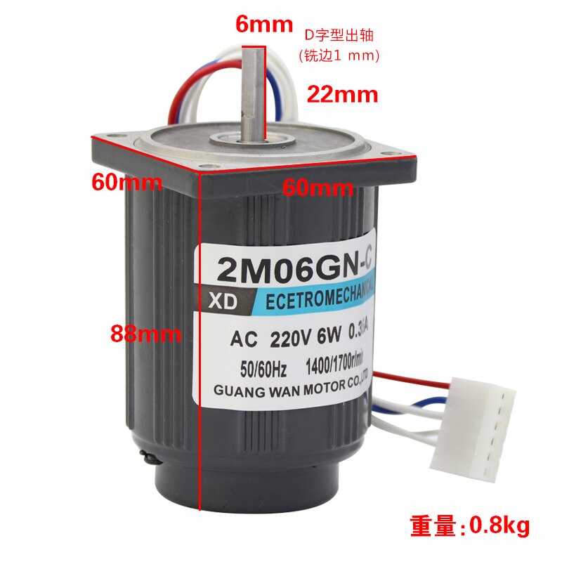 Motor de 220V AC 6W velocidad monofásico micro rápido motor de alta velocidad de control positivo y negativo pequeño motor