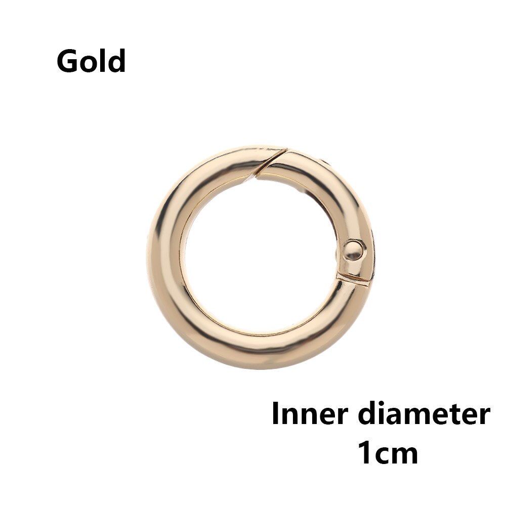 2 Stuks Riem Gesp Clips Trigger Bagage Leathercraft Spring Gate Sluiting O Ring Hond Sleutelhanger Karabijnhaak Tas Accessoires: 1cm - Gold
