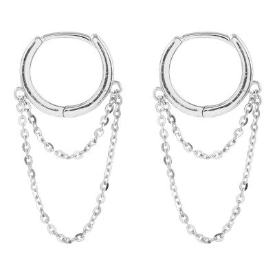 Circle Hoop Earrings for Women Round Earring Jewelry Accessries: silver