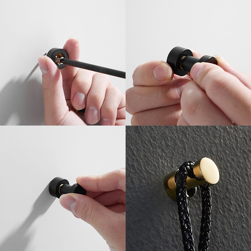 Wieszaki mosiężne wieszak na ubrania ze stali nierdzewnej gospodarstwa domowego półeczki na drobiazgi wieszak na klucze wieszak na płaszcz ręcznik łazienkowy Organizer