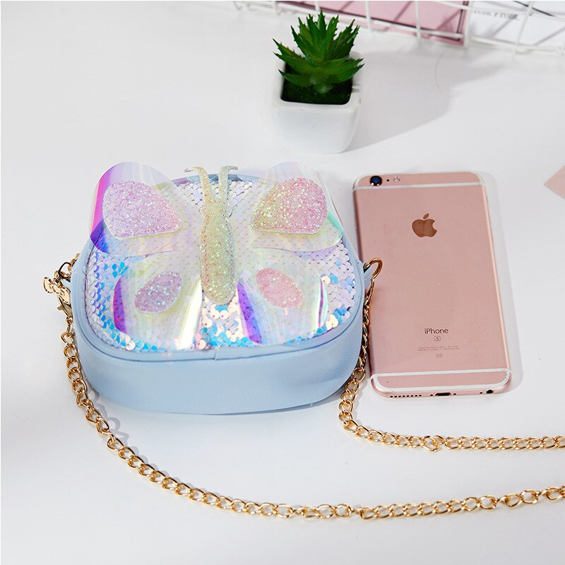 Koreaanse Leuke Kleurrijke Vlinder Kids Crossbody Bag Meisje Peuter Mini Pu Messenger Bags Schoudertas Portemonnee