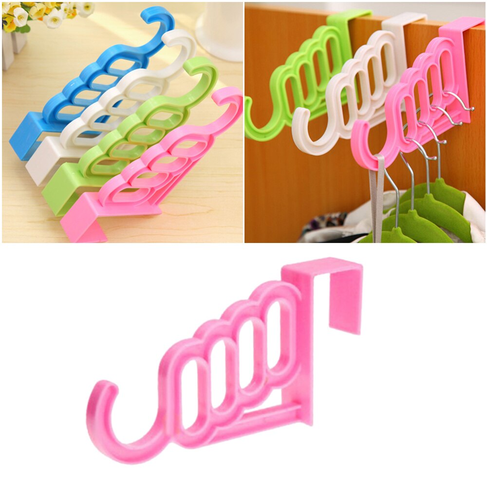 Over The Door Garment Hanger Hook Multifunctional Door Back Drilling Hook (Green)