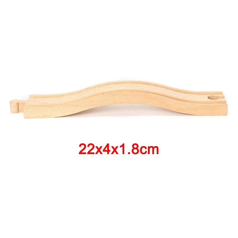 Wooden Train Track Accessories Railway Compatible with Wood Trains Wood Tracks Railway Toys for Kids AN88: gradient rail