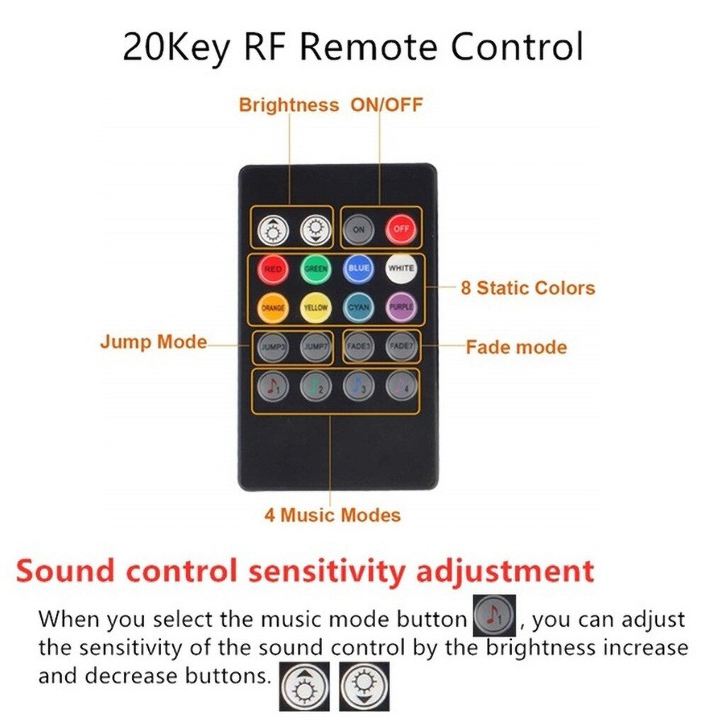 LED Strip Lights Sync To Music USB 5050 Flexible RGB LED Strip Lights Music Intelligent control RGB Epoxy Light Strip 911