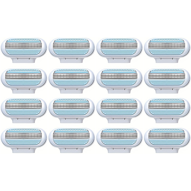 lama di rasoio di sicurezza manuale a 3 strati per uomini e donne zoppo da barba per depilazione in acciaio inossidabile Testina di rasoio sostituibile: nero