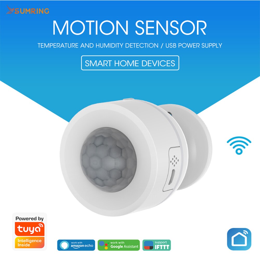 Tuya Smart Home Mini Infrared Human Sensor Wireless Alarm Sensor 2.4GHz WIFI Connect PIR Motion Detector