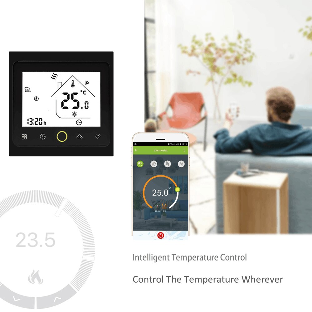 WiFi Intelligent Digital Display Electronic Temperature Controllerfor Water Electric Floor Heating Gas Boiler