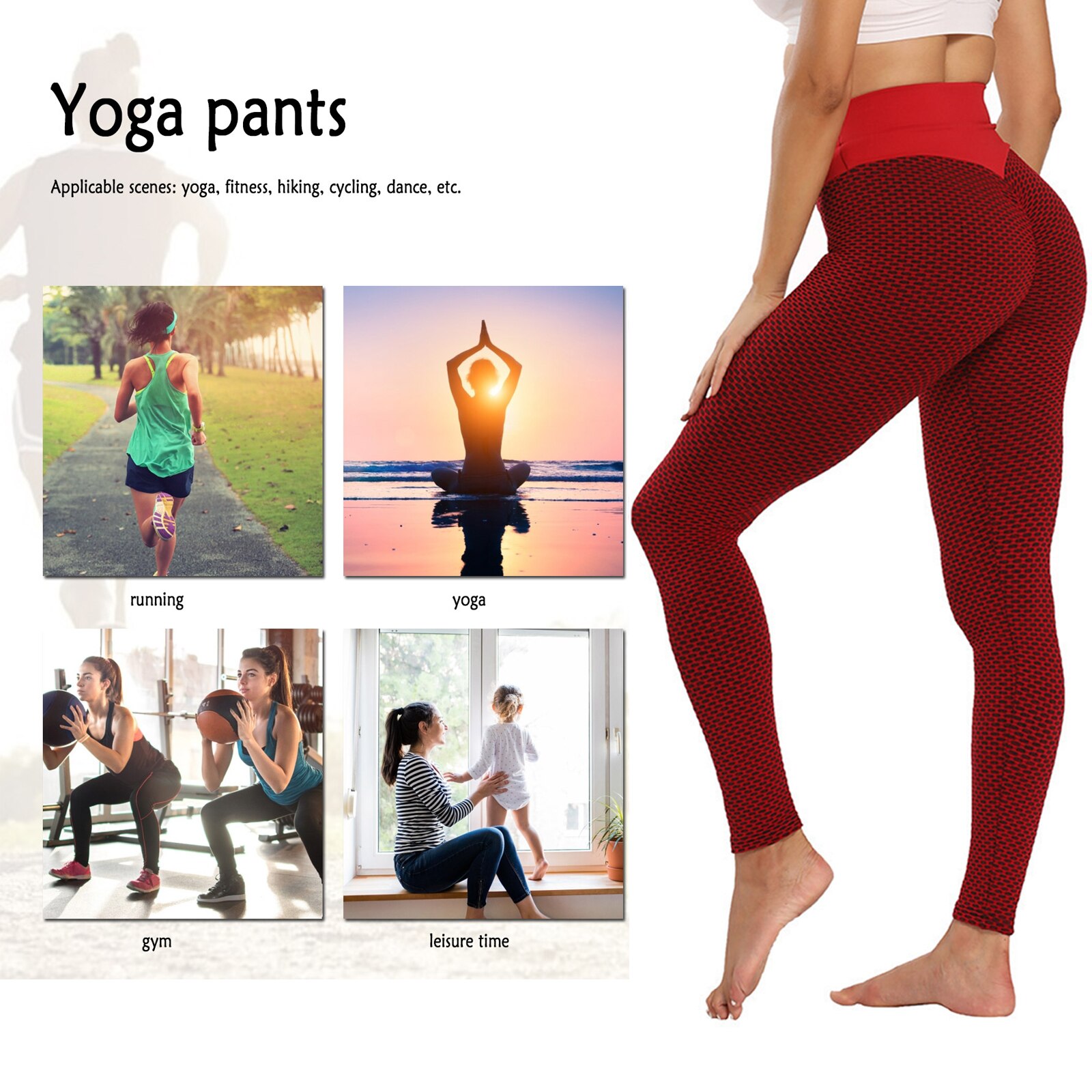 Yoga Broek Fitness Sport Leggings Jacquard Sport Leggings Vrouwelijke Running Broek Hoge Taille Yoga Strakke Sport Broek