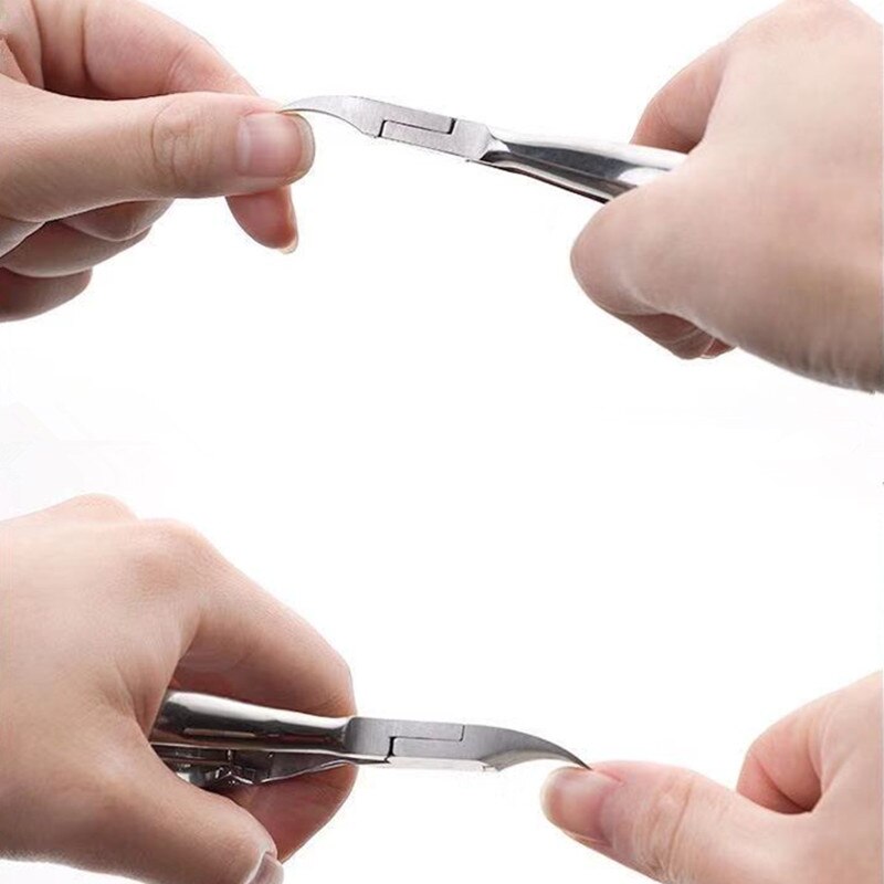 Cortauñas para paroniquia Olecranon, cortaúñas oblicuas para dedos del pie, pedicura, espátula para piel muerta, herramientas para el cuidado de las uñas
